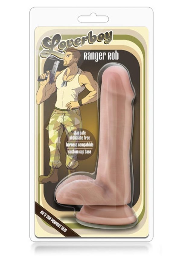 Loverboy Ranger Rob Dildo with Balls 6.5in - Vanilla