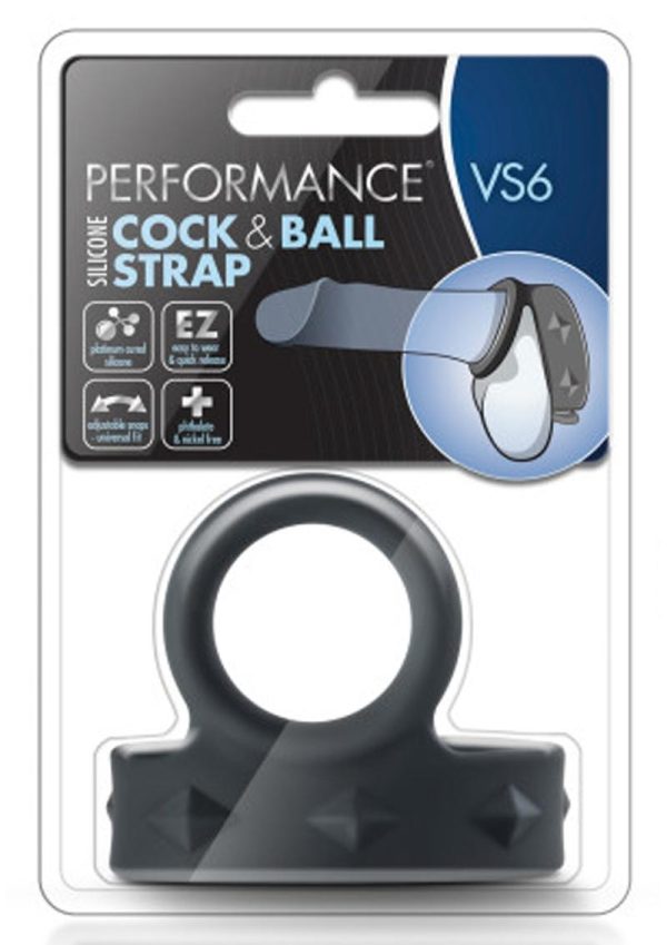 Performance VS6 Silicone Cock and Ball Strap - Black