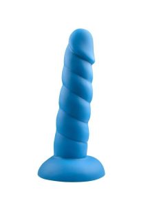 Suga` Daddy Silicone Dildo 5.5in - Blue