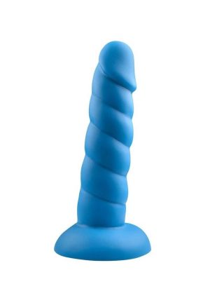 Suga` Daddy Silicone Dildo 5.5in - Blue