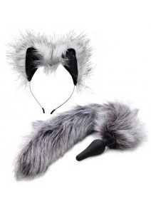 Tailz Wolf Tail and Ears Set - Gray