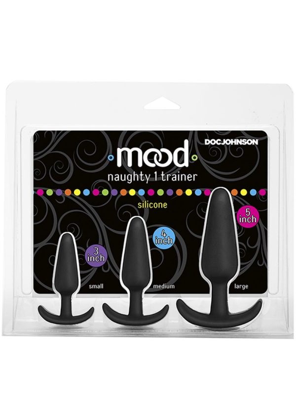 Mood Naughty 1 Trainer Silicone Anal Plug (3 Piece Set) - Black