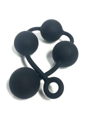 Boneyard Silicone Ass Ballz Anal Beads - Extra Large - Black