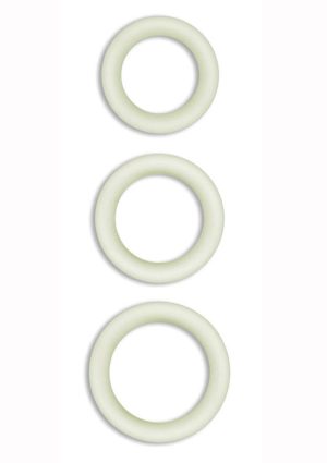 Firefly Halo Medium Silicone Cock Ring Glow In The Dark - Clear