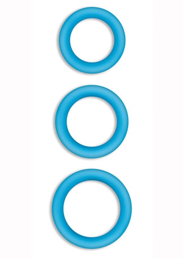 Firefly Halo Small Silicone Cock Ring Glow In The Dark - Blue