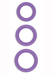 Firefly Halo Medium Silicone Cock Ring Glow In The Dark -Purple