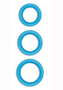 Firefly Halo Medium Silicone Cock Ring Glow In The Dark - Blue