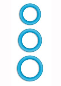 Firefly Halo Large Silicone Cock Ring Glow In The Dark - Blue