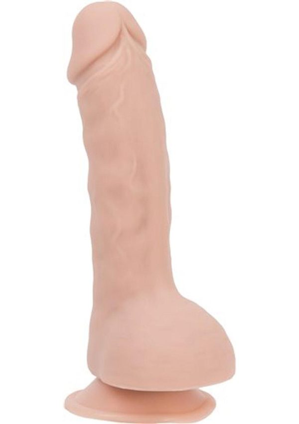 Addiction Toy Collection Brad Silicone Dildo with Balls 7.5in - Vanilla