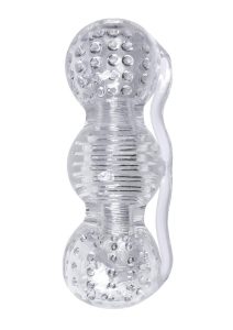 The 9`s - Clear Stroke Threeway Masturbator 5.75in - Clear