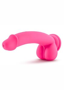 Ruse D Thang Silicone Dildo with Balls 7.75in - Hot Pink