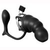 Anal Fantasy Elite Silicone Ass-Gasm Cock Blocker Chastity Cage - Black