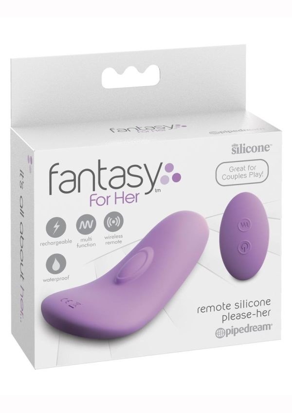 Fantasy For Her Remote Please Her Silicone Rechargeable Waterproof Panty Vibe - Purple