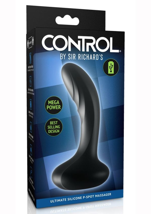 Sir Richard`s Control Ulitimate Silicone Prostate Massager Rechargeable Vibrating - Black