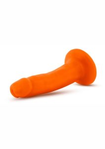 Neo Dual Density Dildo 6in - Neon Orange