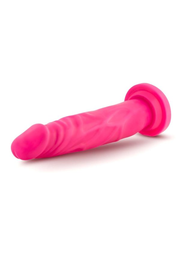 Neo Dual Density Dildo 7.5in - Neon Pink