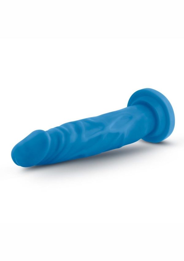 Neo Dual Density Dildo 7.5in - Neon Blue