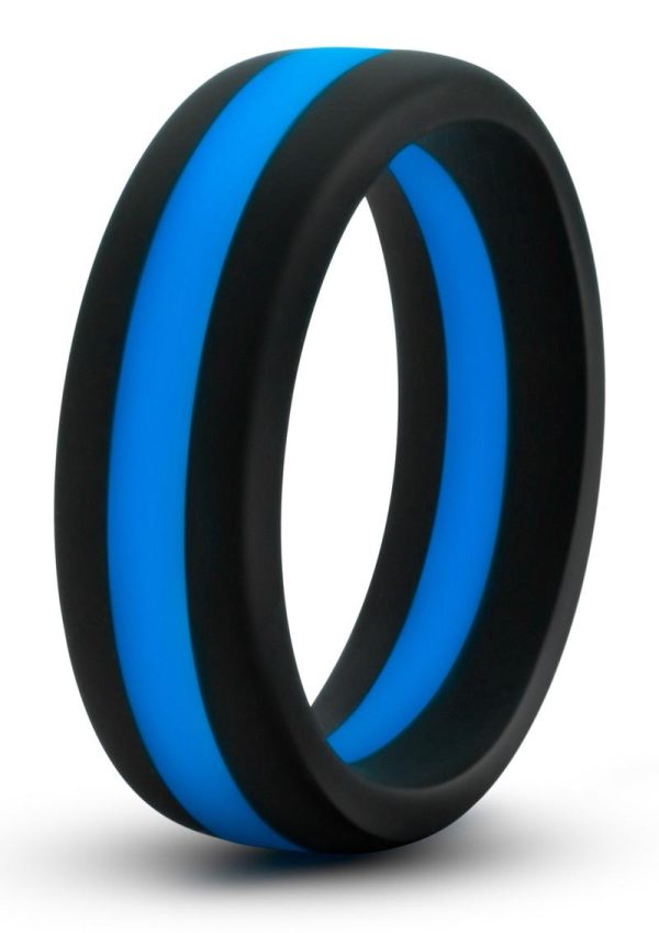 Performance Silicone Go Pro Cock Ring - Black/Blue