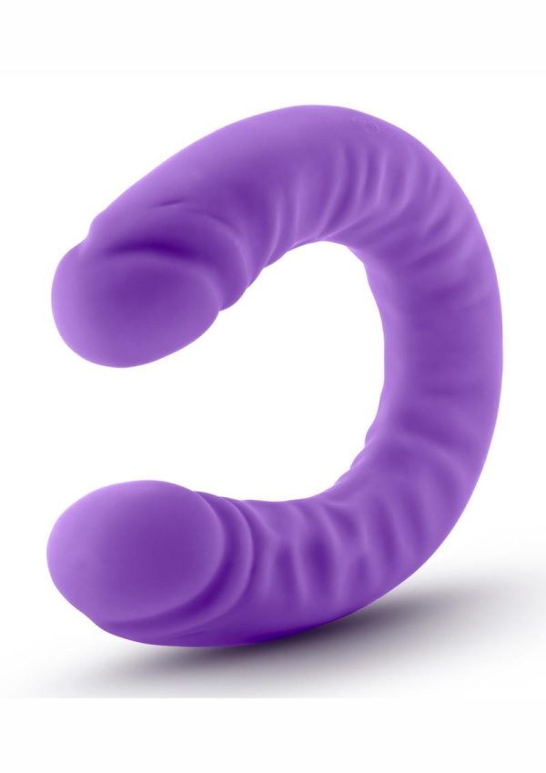 Ruse Silicone Slim Double Dong Dildo 18in - Purple