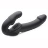 Strap U Evoke Super Charged Rechargeable Silicone Vibrating Strapless Strap On - Black