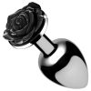 Booty Sparks Rose Butt Plug- Medium - Black