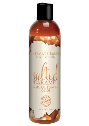 Intimate Earth Natural Flavors Glide Lubricant Salted Caramel 2oz