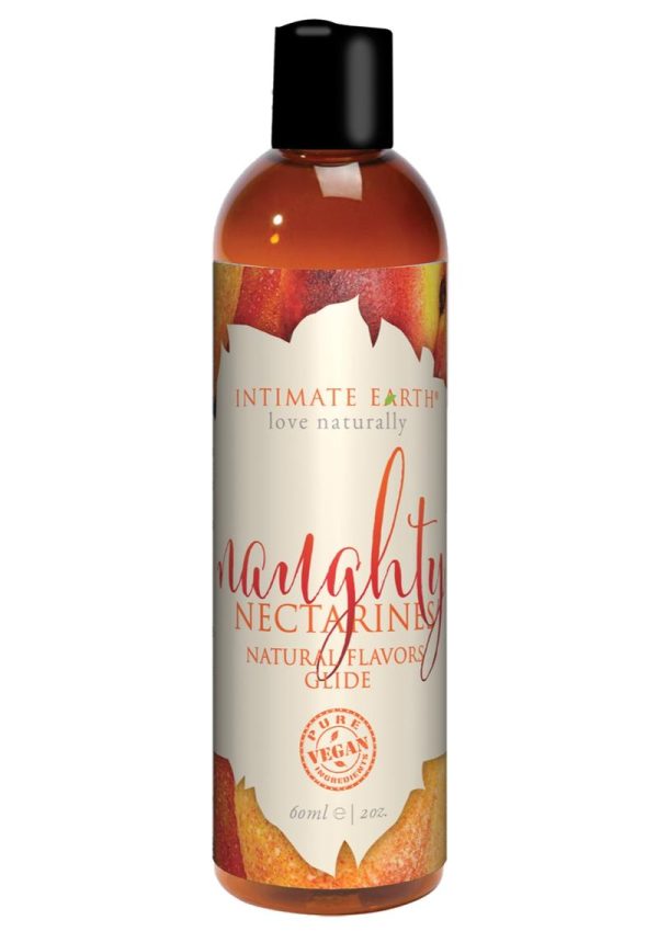 Intimate Earth Natural Flavors Glide Lubricant Naughty Peaches 2oz