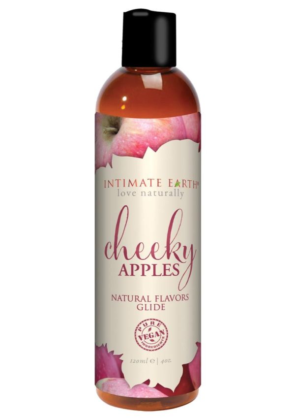 Intimate Earth Natural Flavors Glide Lubricant Cheeky Apples 4oz