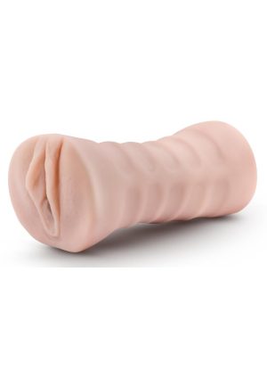 M for Men Rain Vibrating Masturbator with Bullet - Pussy - Vanilla