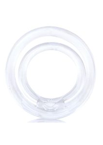 RingO 2 Stretchy Cock Ring with Testicle Sling - Clear