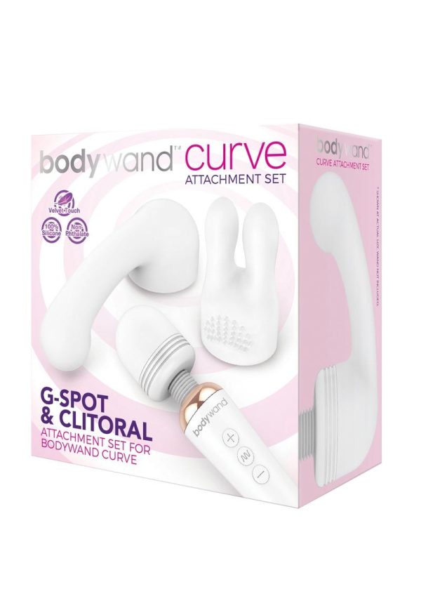 Bodywand Curve Silicone G-Spot and Clitoral Attachment Set - White