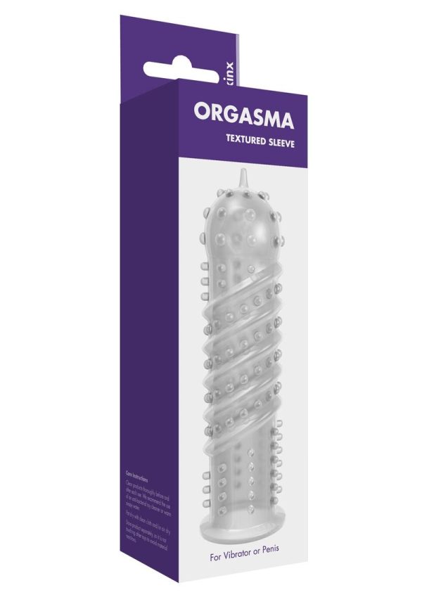 ME YOU US Orgasma Textured Penis or Vibrator Sleeve - Clear