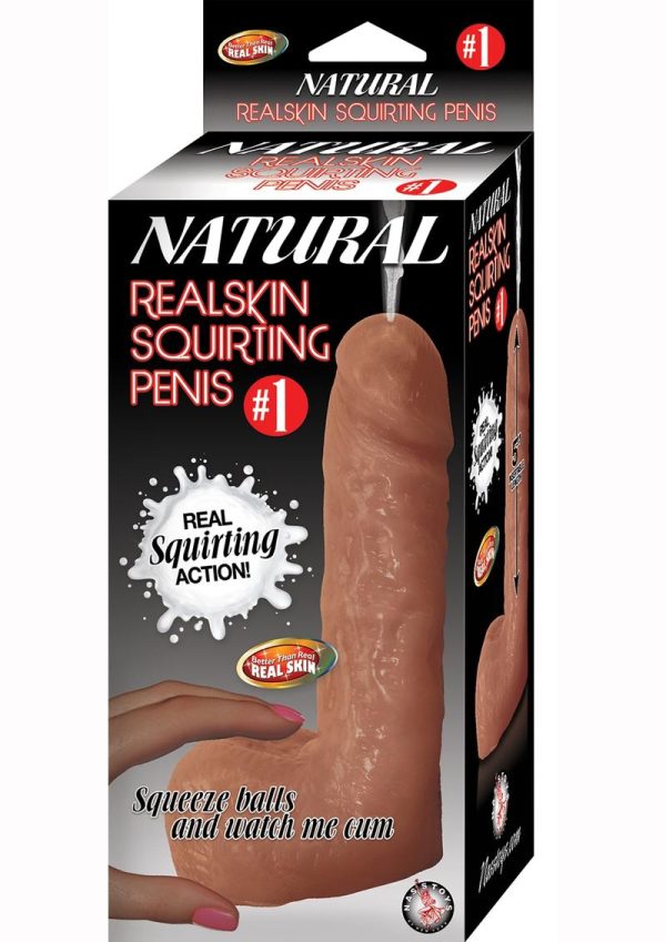 Natural Realskin Squirting Penis #1 - Chocolate