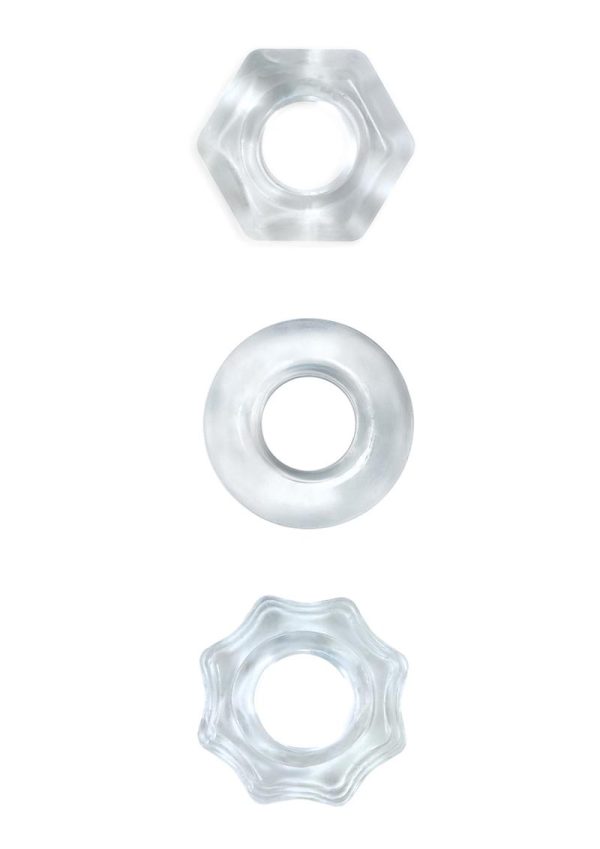 Renegade Chubbies Super Stretchable Cock Rings( Set of 3) - Clear