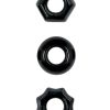 Renegade Chubbies Super Stretchable Cock Rings (Set of 3) - Black