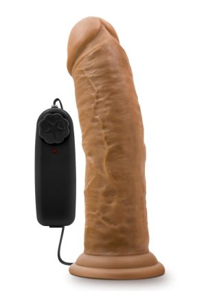 Dr. Skin Silver Collection Dr. Joe Vibrating Dildo with Remote Control 8in - Caramel