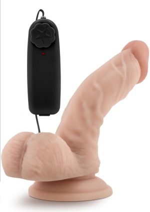 Dr. Skin Silver Collection Dr. Ken Vibrating Dildo with Remote Control 6.5in - Vanilla