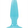 Firefly Pleasure Plug Mini Butt Plug Glow In The Dark - Blue