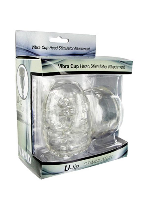 Wand Essentials Vibra Cup U-Tip Stimulator Attachment - Clear