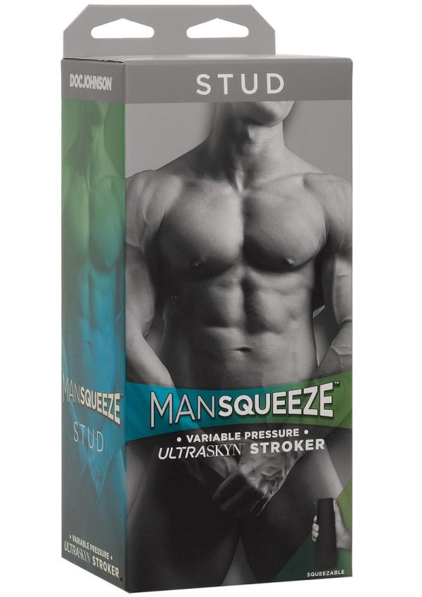 Man Squeeze Stud Ultraskyn Masturbator - Butt - Vanilla