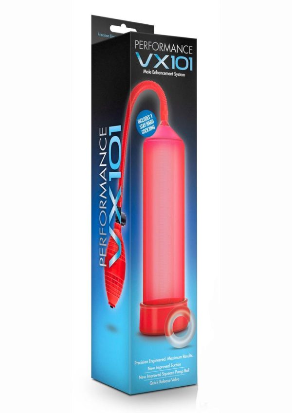 Performance VX101 Male Enhancement Penis Pump 9.5in - Red