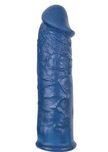 The Great Extender Silicone Penis Sleeve 6in - Blue