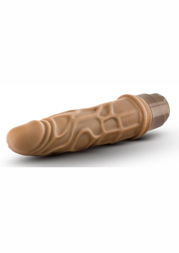 Dr. Skin Silver Collection Cock Vibe 3 Vibrating Dildo 7.25in - Caramel