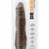 Dr. Skin Silver Collection Cock Vibe 4 Vibrating Dildo 8in - Chocolate