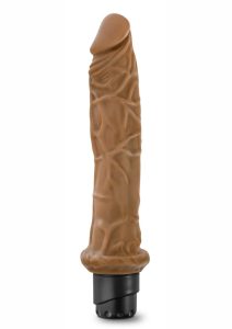 Dr. Skin Silver Collection Cock Vibe 8 Vibrating Dildo 9.75in - Caramel