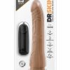 Dr. Skin Silver Collection Vibrating Cock with Suction Cup 8.5in - Caramel