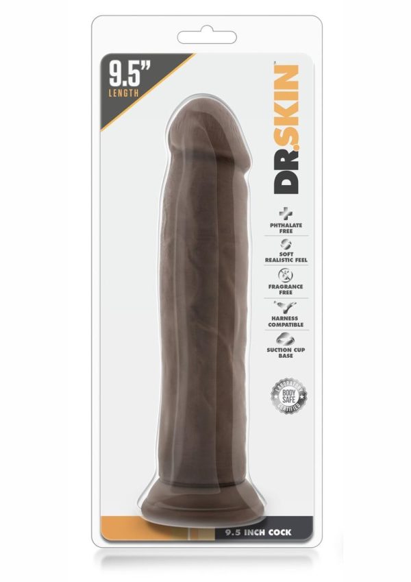 Dr. Skin Silver Collection Dildo 9.5in - Chocolate