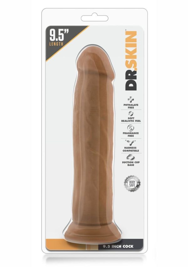 Dr. Skin Silver Collection Cock Dildo 9.5in - Caramel