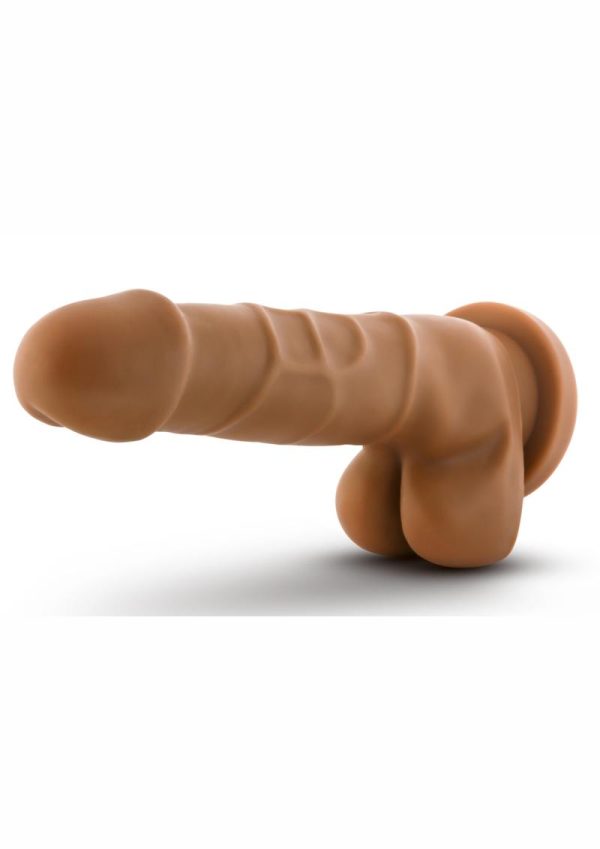 Dr. Skin Silver Collection Basic 7 Dildo with Balls 7.75in - Caramel