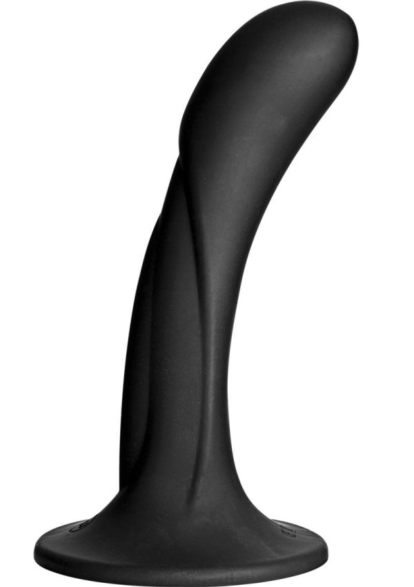 Vac-U-Lock G-Spot Silicone Dildo 6.5in - Black